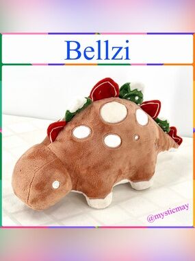 2013 Limited Edition BELLZI GINGERBREAD STEGGI PLUSH Xmas Holiday Stego Dinosaur